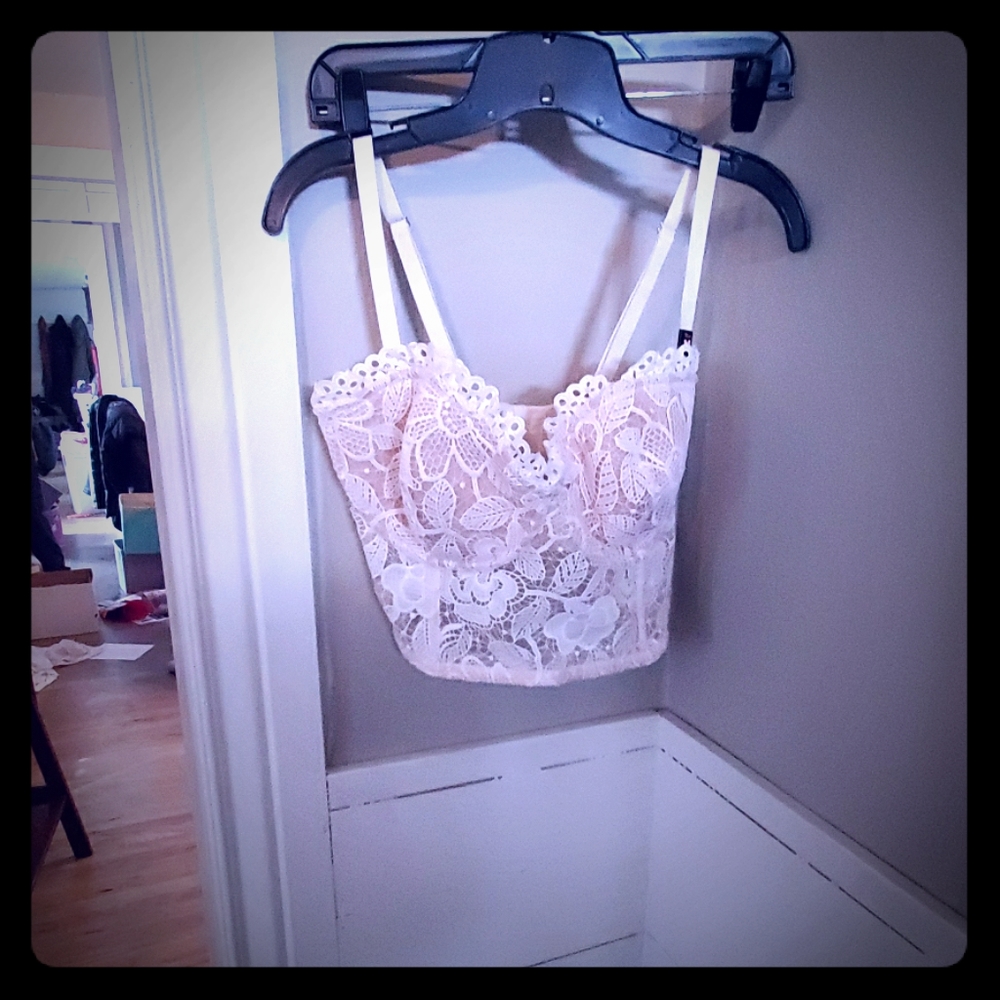 White lace bralette